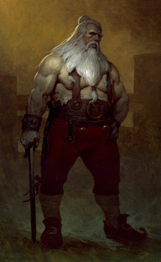 Illustration for article titled An Exclusive First Look at Brom's New Dark Fantasy Book — Featuring Krampus, the Christmas Devil!